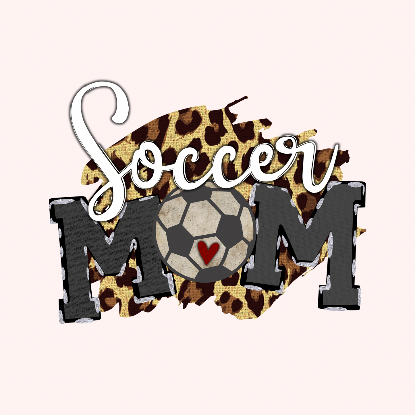 Soccer Mom Distressed Leopard