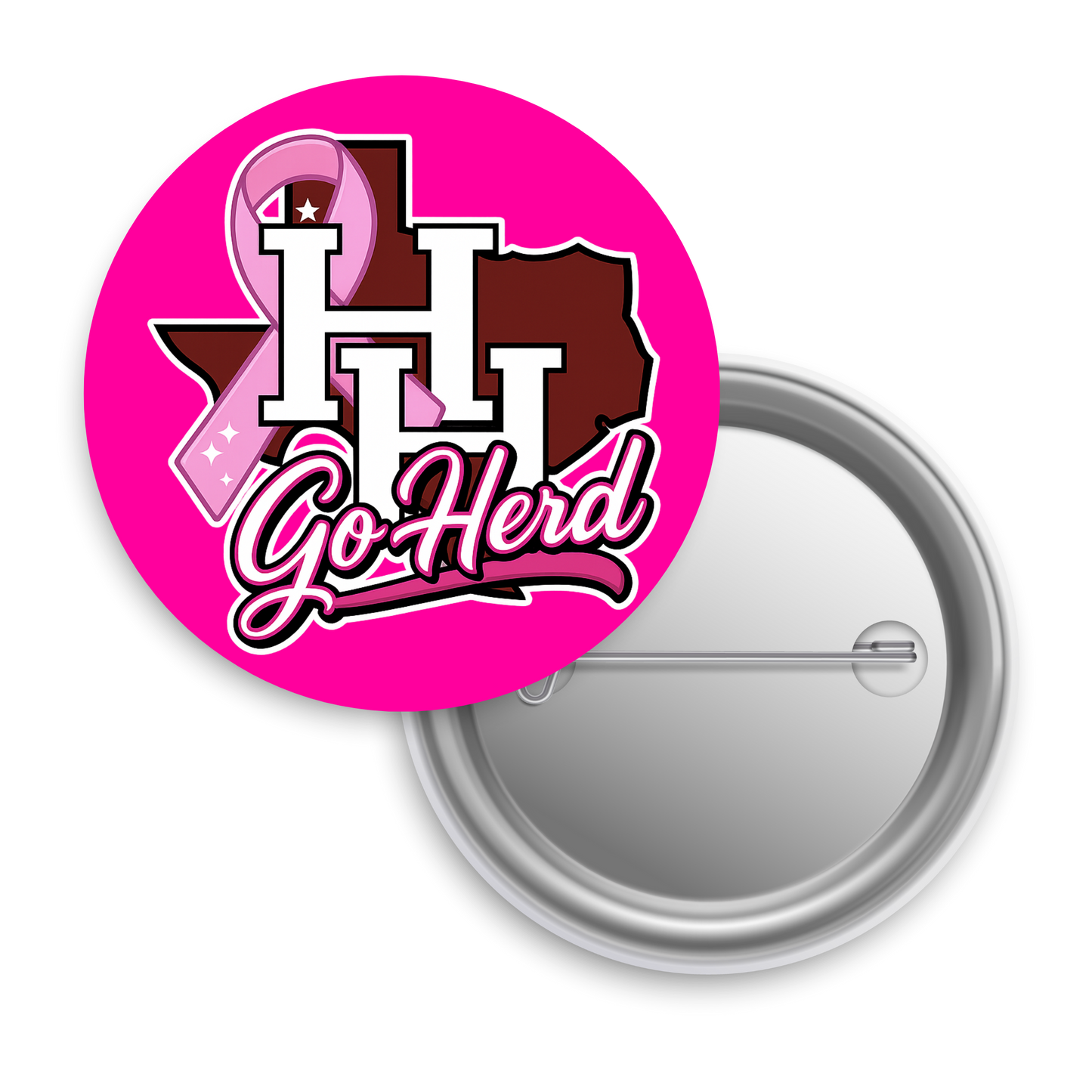 Hereford Pink Out- Button
